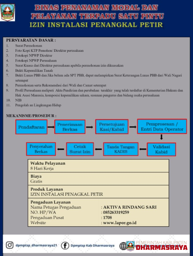 IZIN INSTALASI PENANGKAL PETIR