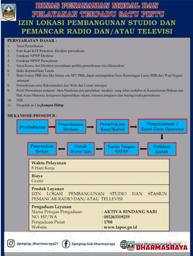 Izin Lokasi Pembangunan Studio dan Stasiun Pemancar Radio dan/atau Televisi