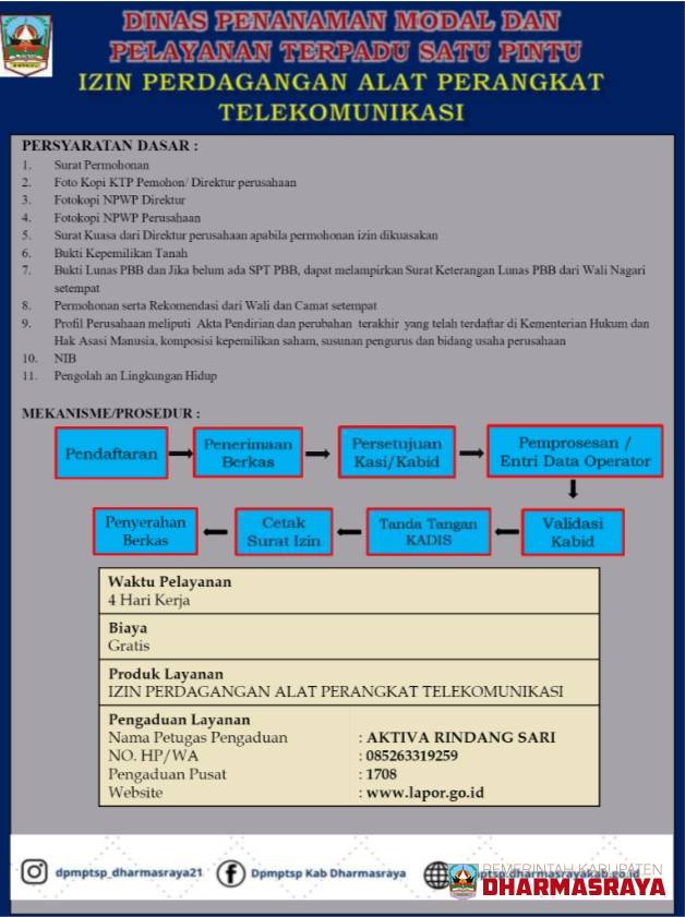 IZIN PERDAGANGAN ALAT PERANGKAT TELEKOMUNIKASI