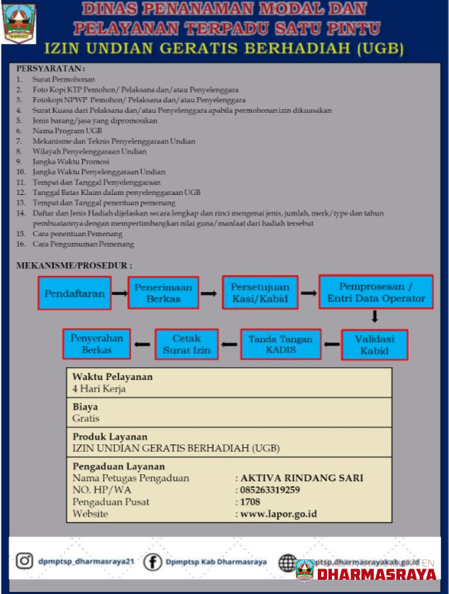 IZIN UNDIAN GRATIS BERHADIAH