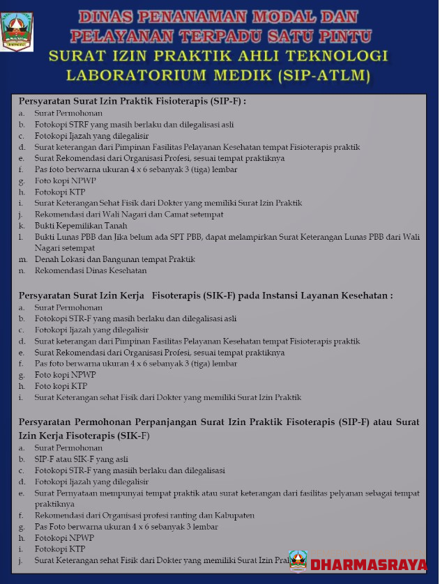 SURAT IZIN PRAKTIK AHLI TEKNOLOGI LABORATORIUM MEDIK