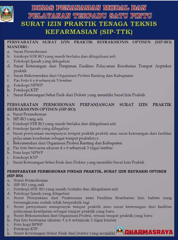 SURAT IZIN PRAKTIK TENAGA TEKNIS KEFARMASIAN